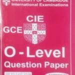 Cambridge O Level Additional Mathematics Paper 1